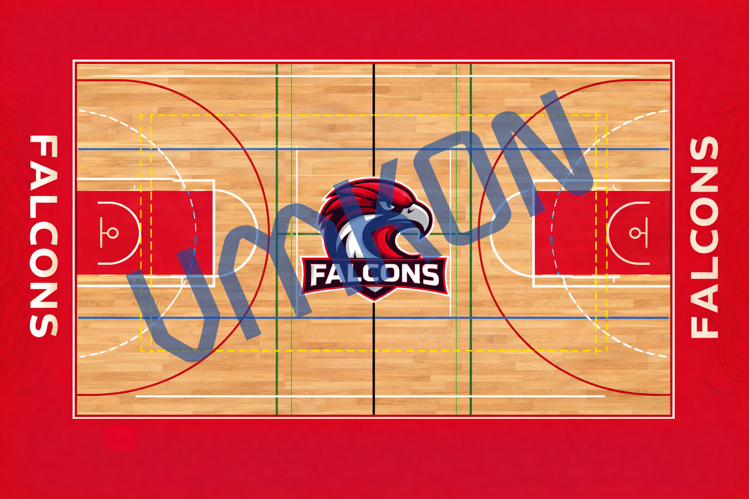 綜合運(yùn)動(dòng)場(chǎng)畫(huà)線布局圖